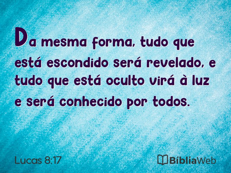 Lucas 8:17 em imagem para compartilhar