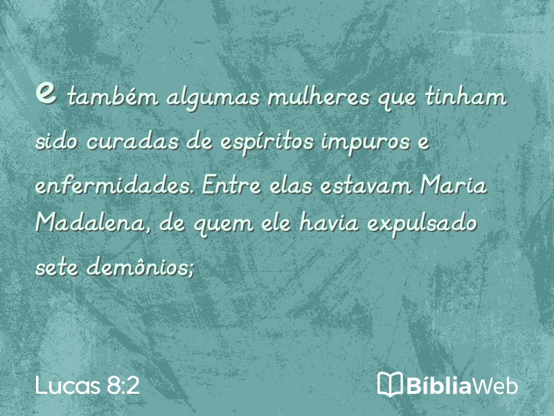 Lucas 8:2 em imagem para compartilhar