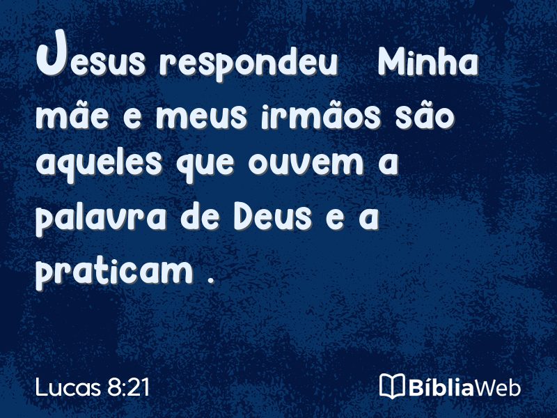 Lucas 8:21 em imagem para compartilhar