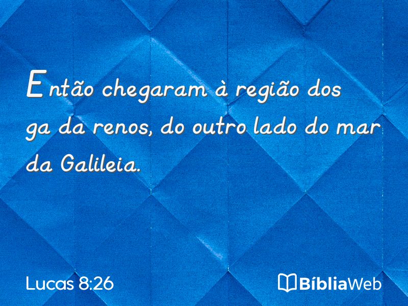 Lucas 8:26 em imagem para compartilhar