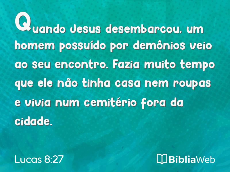 Lucas 8:27 em imagem para compartilhar