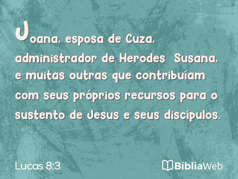 Lucas 8:3 em imagem para compartilhar