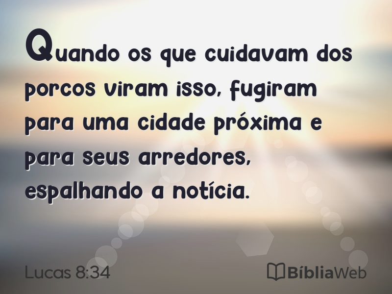 Lucas 8:34 em imagem para compartilhar