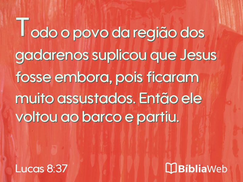 Lucas 8:37 em imagem para compartilhar