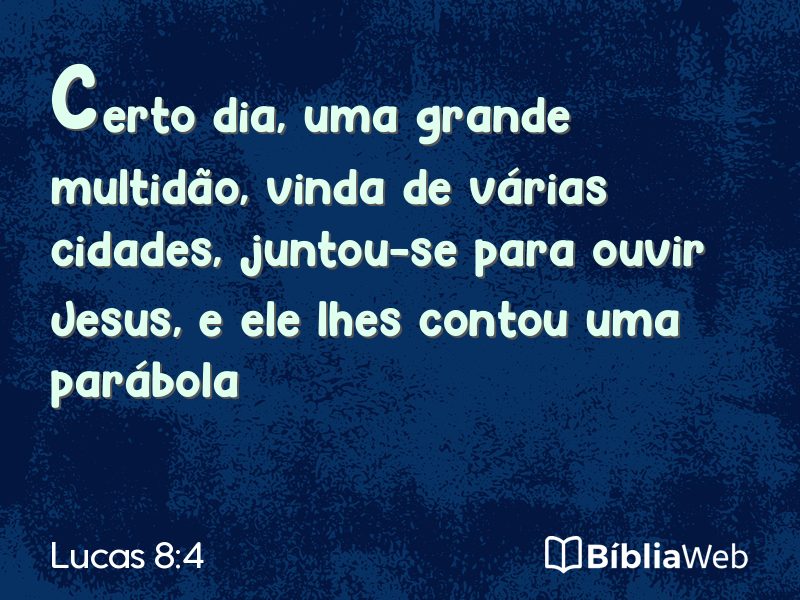 Lucas 8:4 em imagem para compartilhar