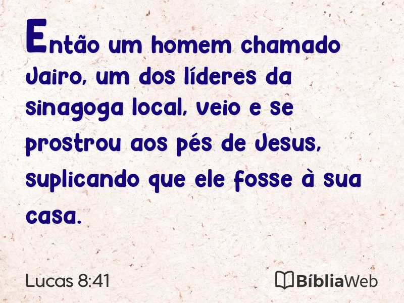 Lucas 8:41 em imagem para compartilhar