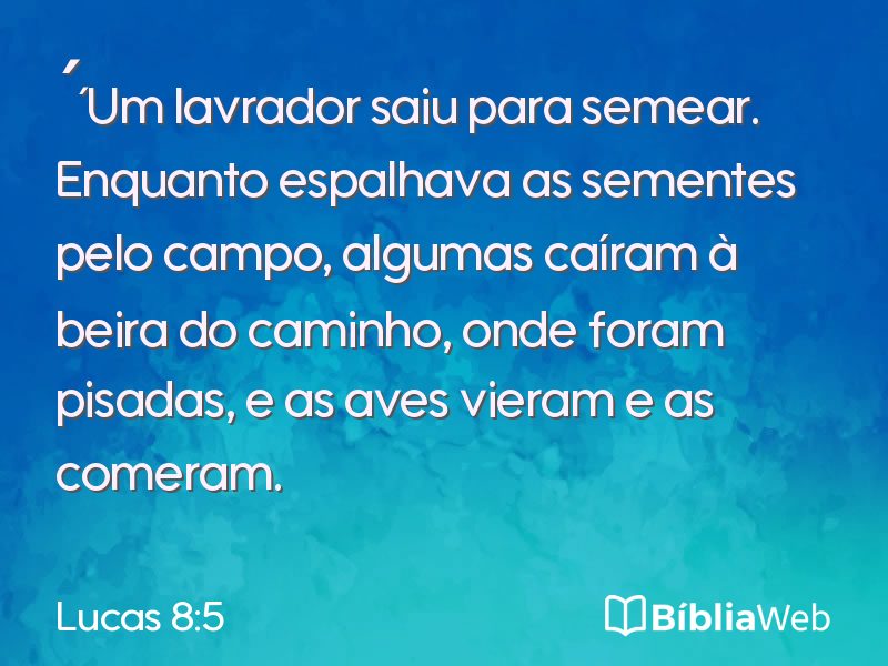Lucas 8:5 em imagem para compartilhar