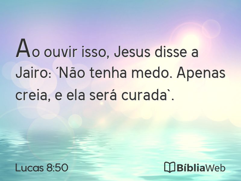 Lucas 8:50 em imagem para compartilhar