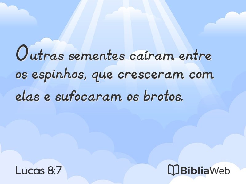 Lucas 8:7 em imagem para compartilhar