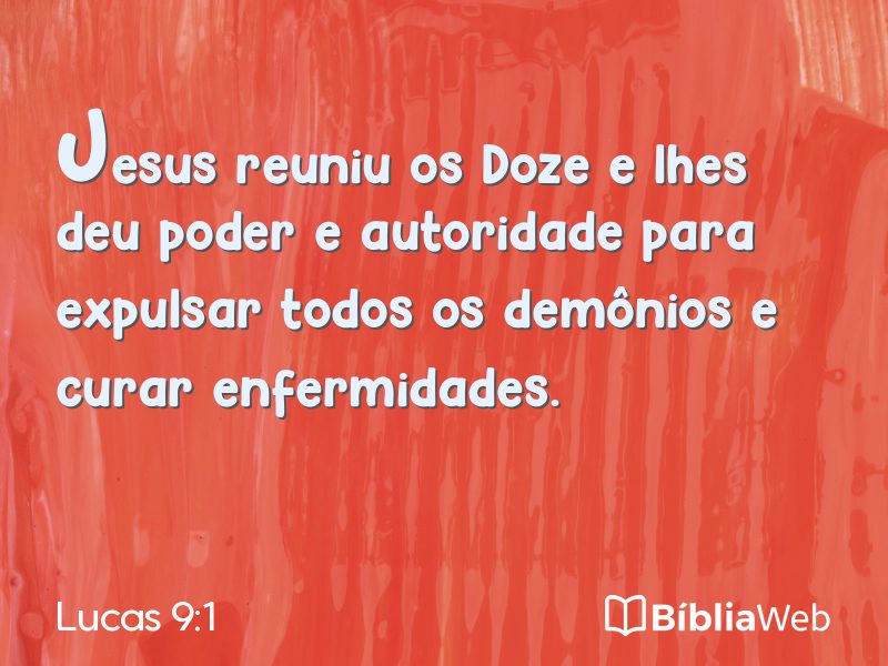 Lucas 9:1 em imagem para compartilhar