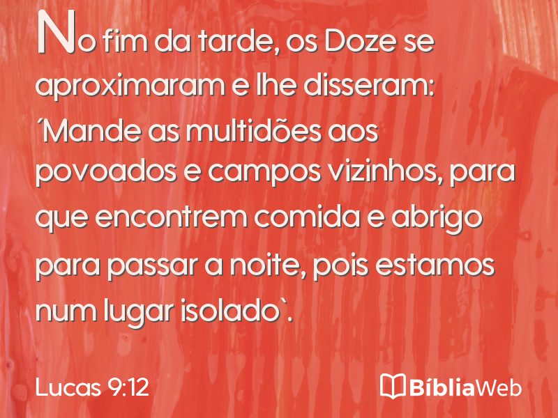 Lucas 9:12 em imagem para compartilhar