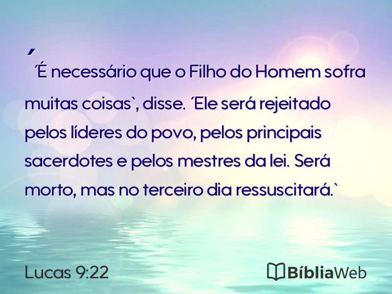 Lucas 9:22 em imagem para compartilhar