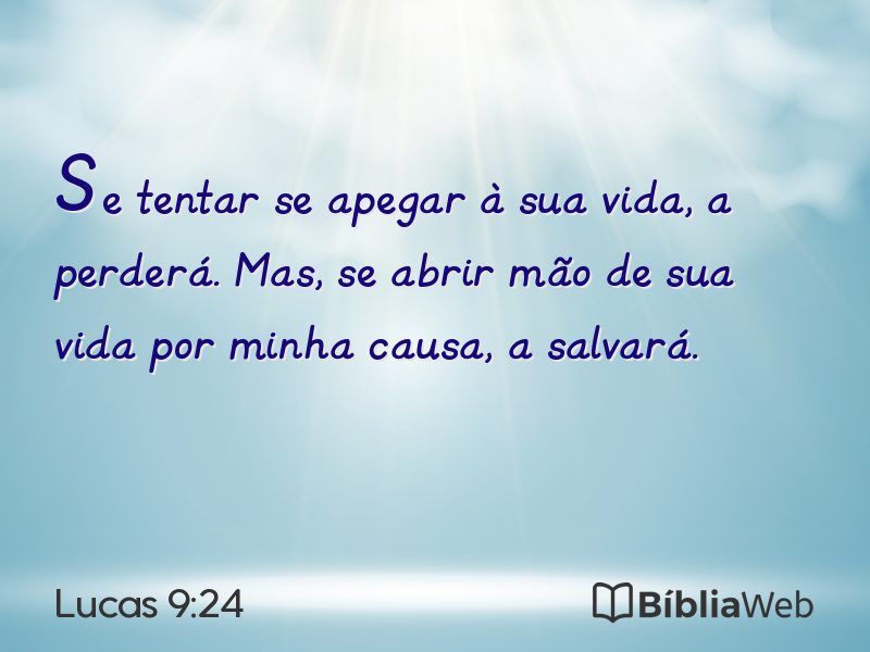 Lucas 9:24 em imagem para compartilhar