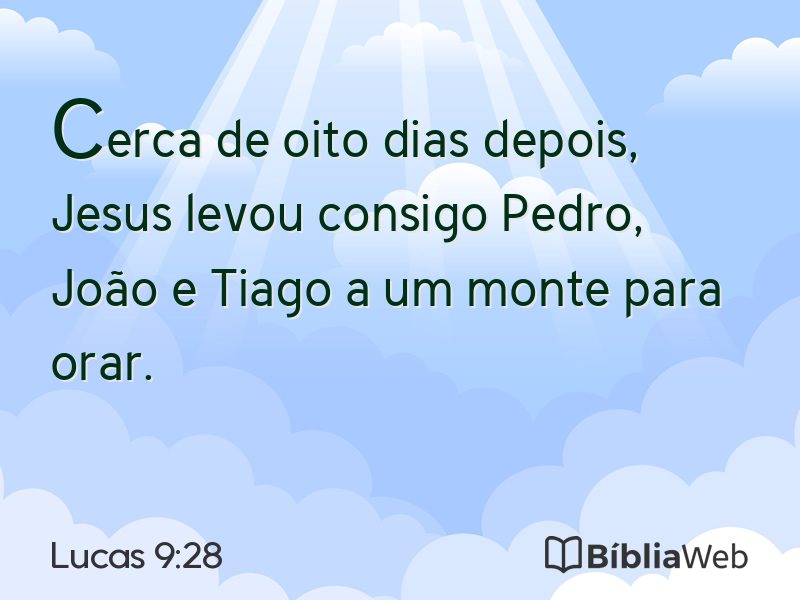Lucas 9:28 em imagem para compartilhar