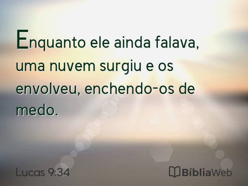 Lucas 9:34 em imagem para compartilhar