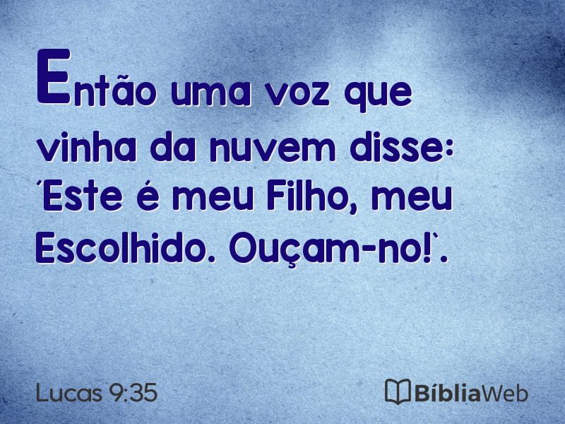 Lucas 9:35 em imagem para compartilhar