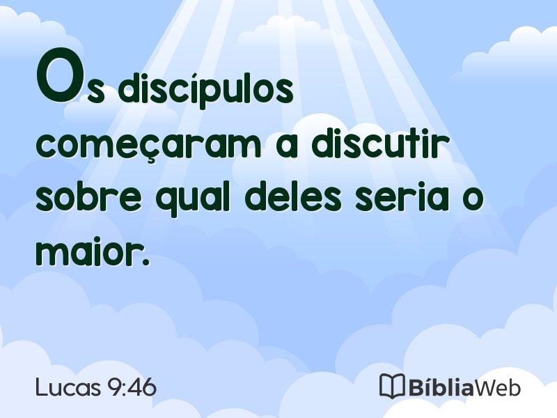 Lucas 9:46 em imagem para compartilhar