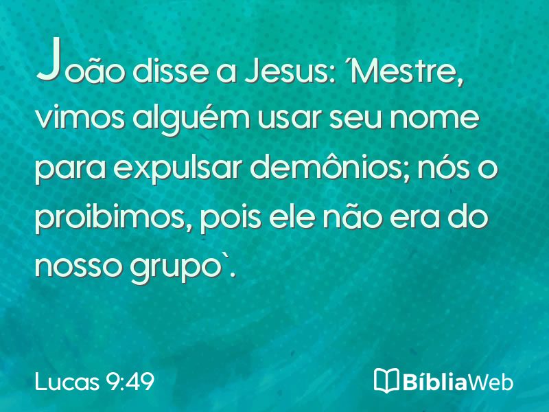 Lucas 9:49 em imagem para compartilhar