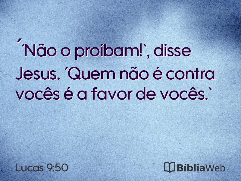 Lucas 9:50 em imagem para compartilhar