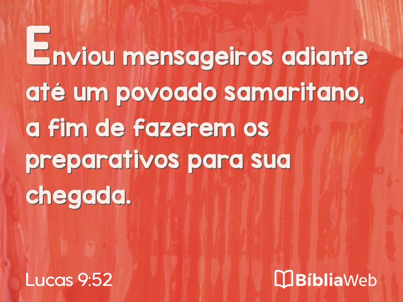 Lucas 9:52 em imagem para compartilhar