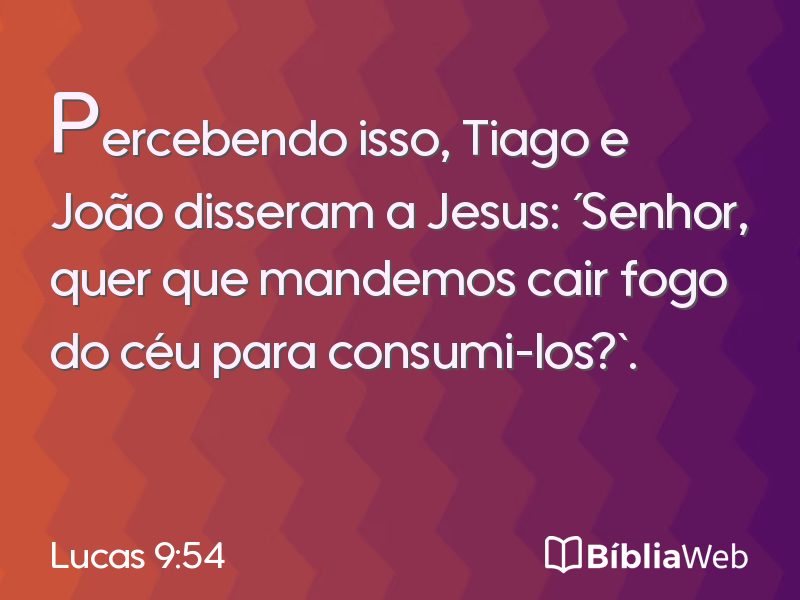Lucas 9:54 em imagem para compartilhar