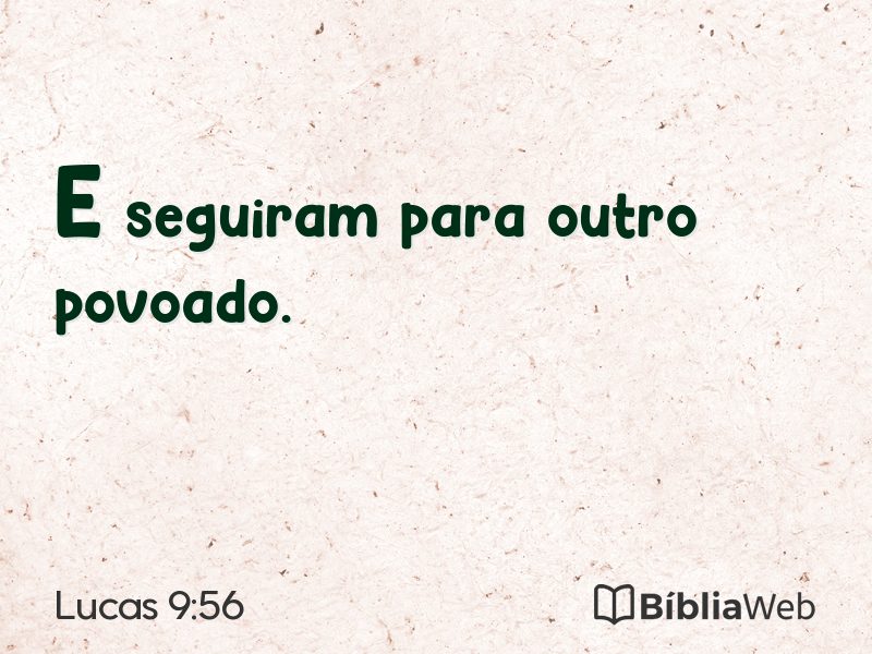 Lucas 9:56 em imagem para compartilhar