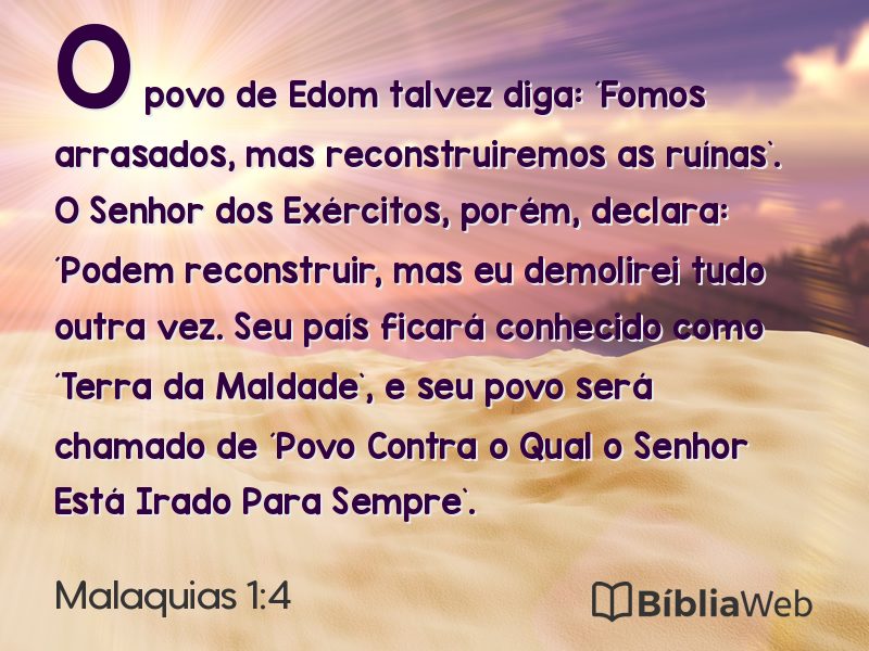Malaquias 1:4 em imagem para compartilhar