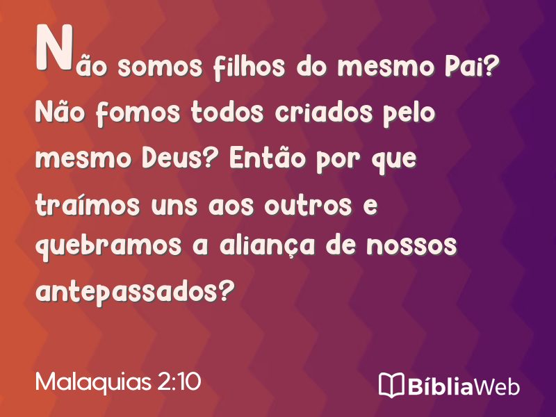 Malaquias 2:10 em imagem para compartilhar