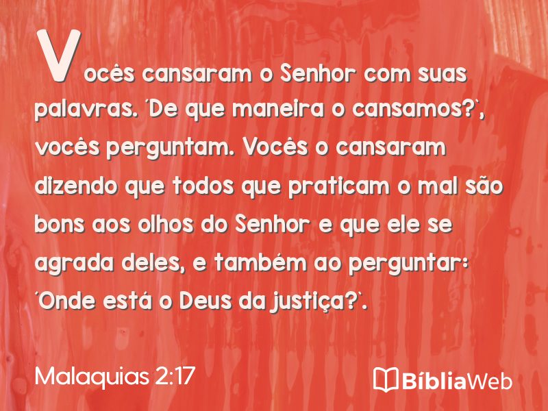 Malaquias 2:17 em imagem para compartilhar