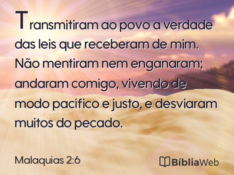 Malaquias 2:6 em imagem para compartilhar