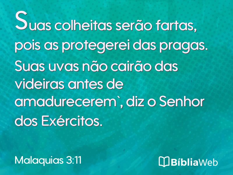 Malaquias 3:11 em imagem para compartilhar