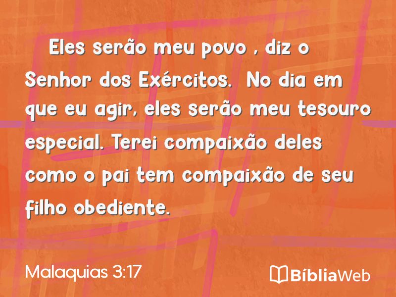 Malaquias 3:17 em imagem para compartilhar