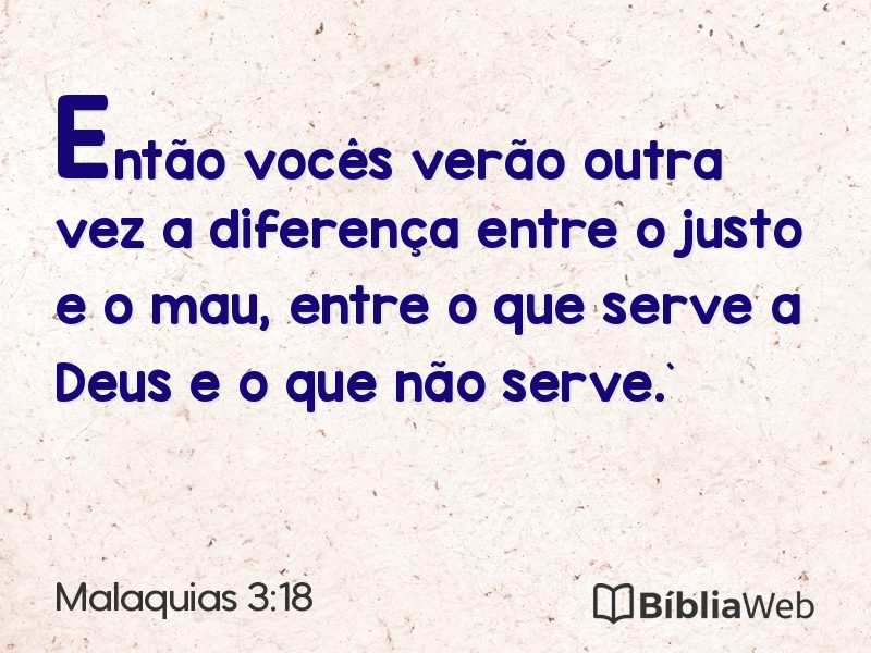 Malaquias 3:18 em imagem para compartilhar