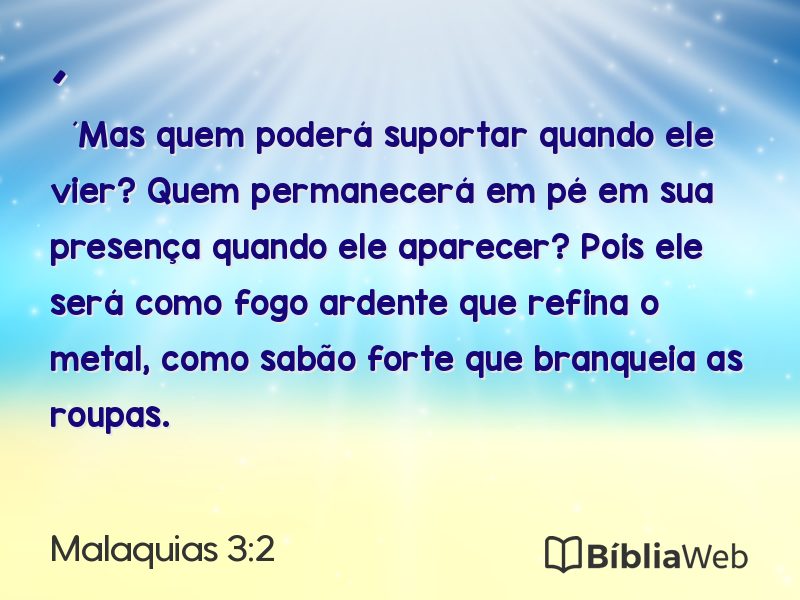 Malaquias 3:2 em imagem para compartilhar