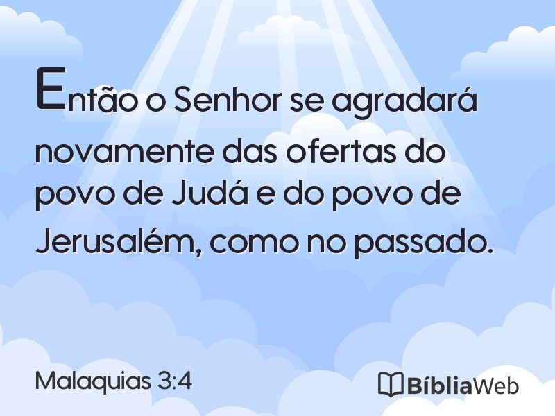 Malaquias 3:4 em imagem para compartilhar
