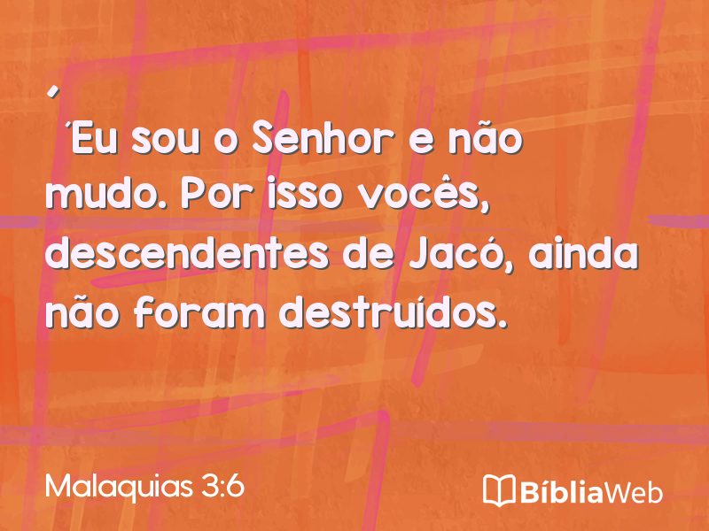 Malaquias 3:6 em imagem para compartilhar