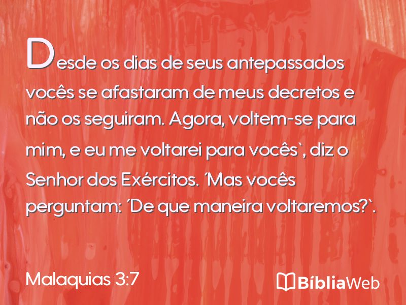 Malaquias 3:7 em imagem para compartilhar