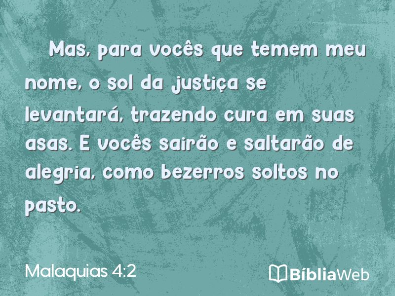 Malaquias 4:2 em imagem para compartilhar