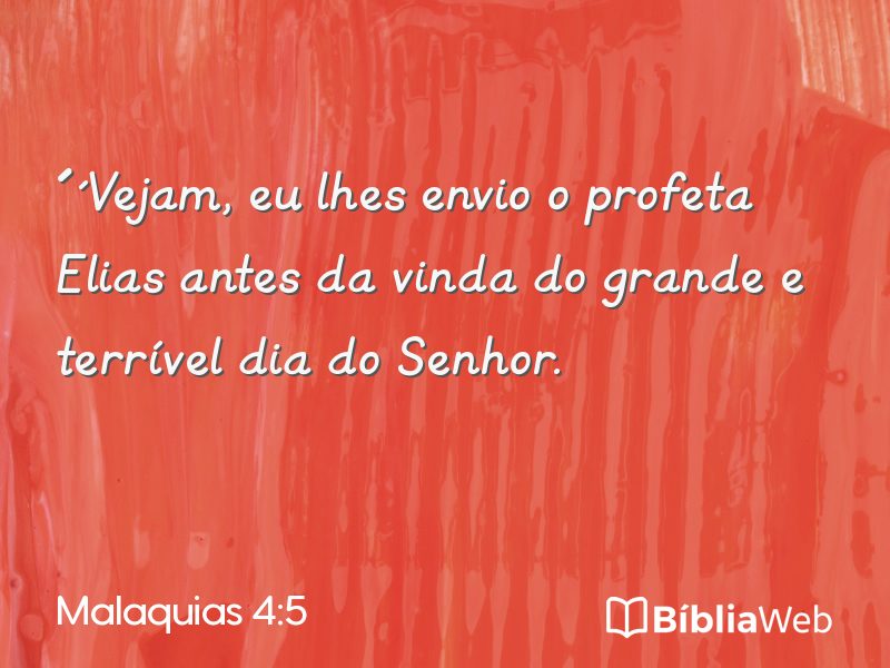 Malaquias 4:5 em imagem para compartilhar