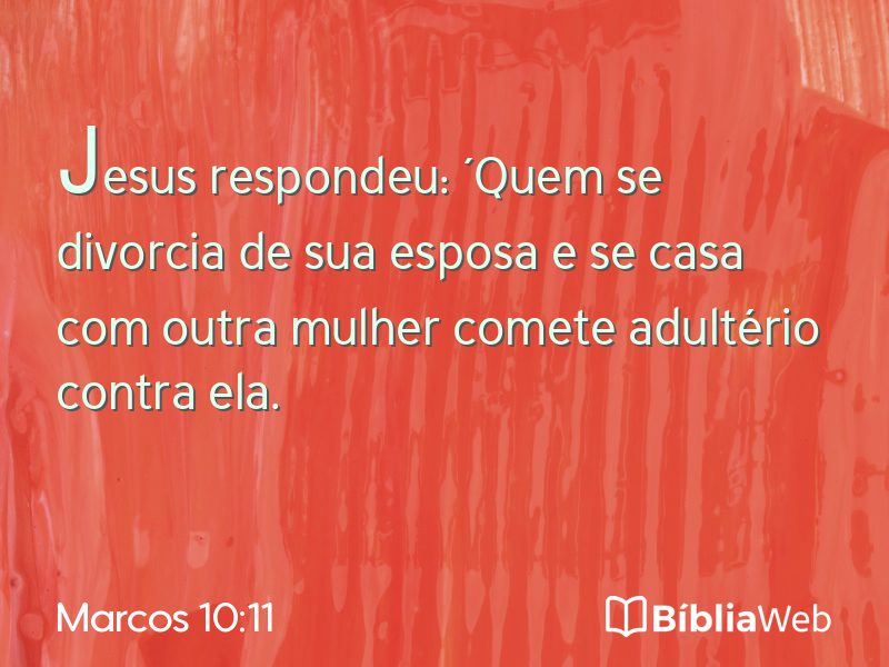 Marcos 10:11 em imagem para compartilhar