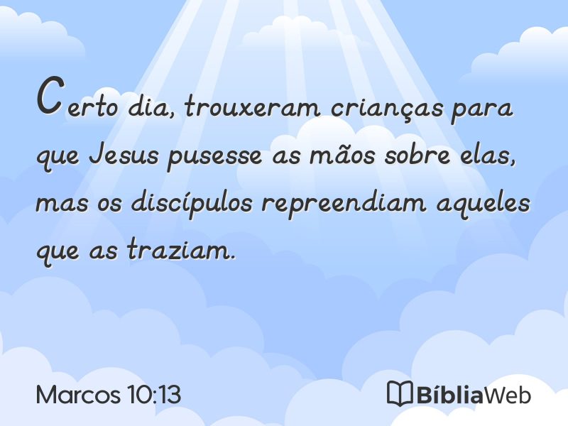 Marcos 10:13 em imagem para compartilhar
