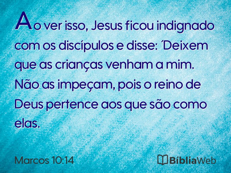 Marcos 10:14 em imagem para compartilhar
