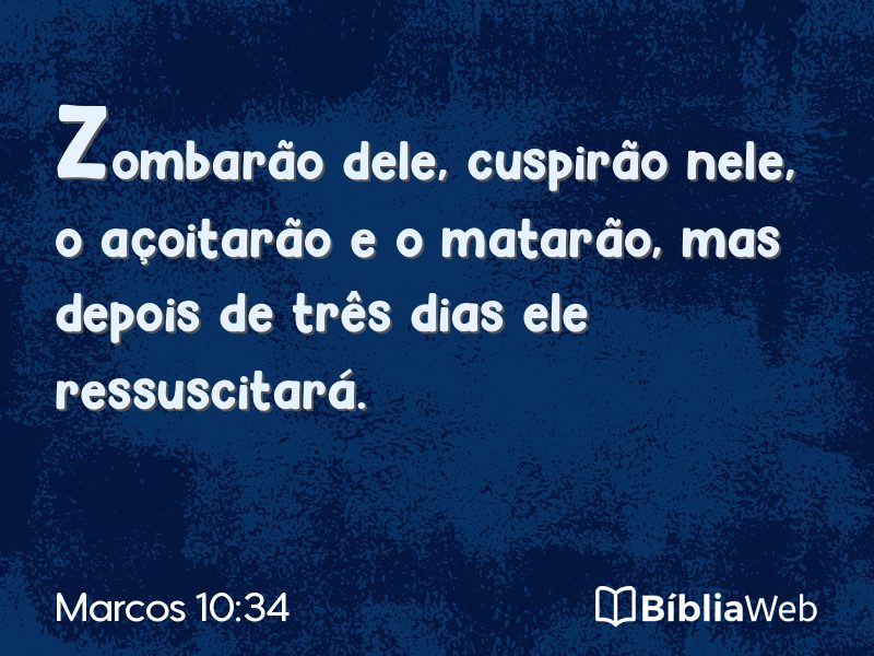 Marcos 10:34 em imagem para compartilhar