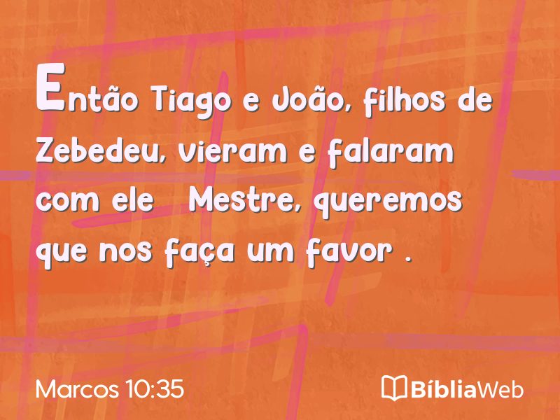Marcos 10:35 em imagem para compartilhar