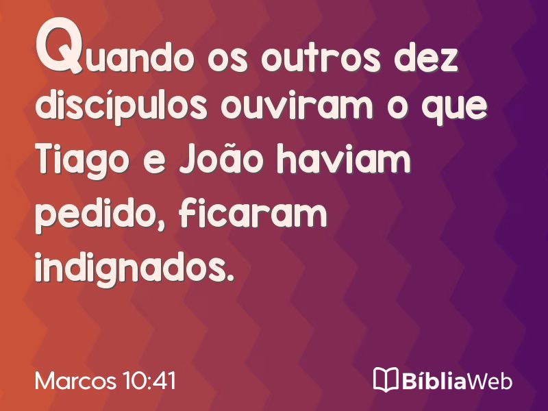 Marcos 10:41 em imagem para compartilhar