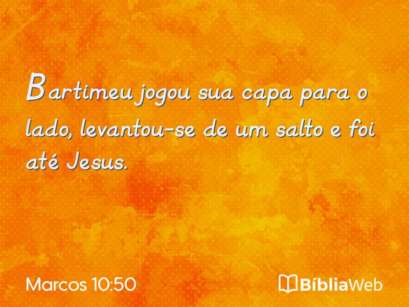 Marcos 10:50 em imagem para compartilhar