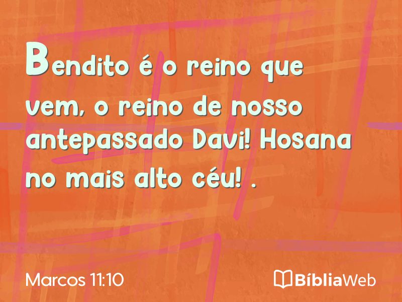 Marcos 11:10 em imagem para compartilhar