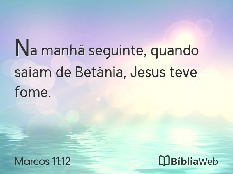 Marcos 11:12 em imagem para compartilhar