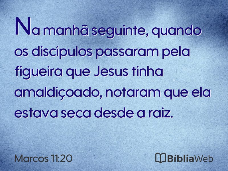 Marcos 11:20 em imagem para compartilhar