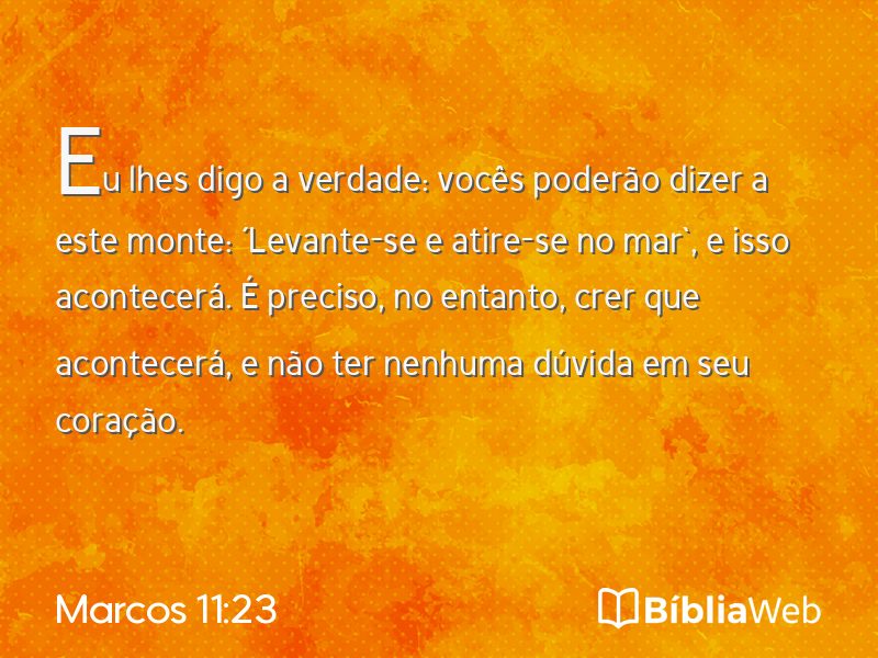 Marcos 11:23 em imagem para compartilhar